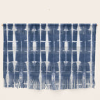 Shibori Stripes 3 Indigo Blue Wall Hanging Gallery Image 1