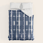 Shibori Stripes 3 Indigo Blue Duvet Cover Gallery Image 6