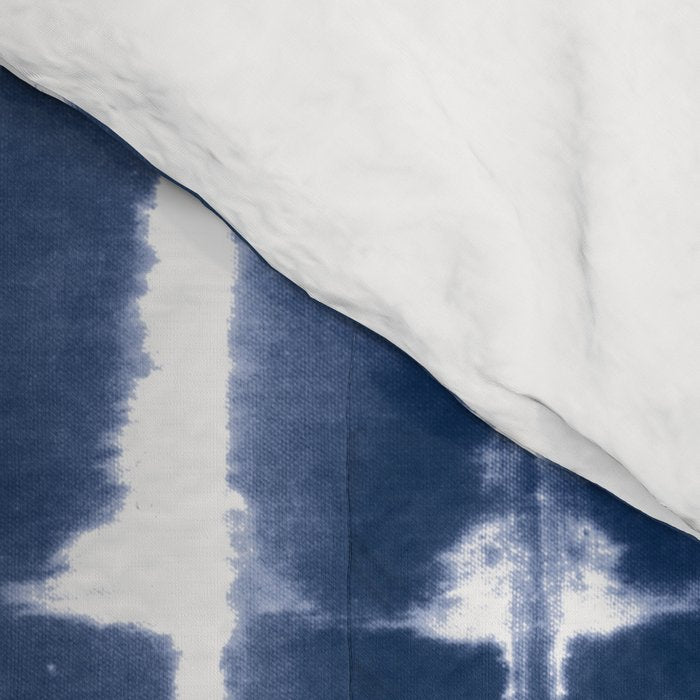Shibori Stripes 3 Indigo Blue Comforter Gallery Image 4