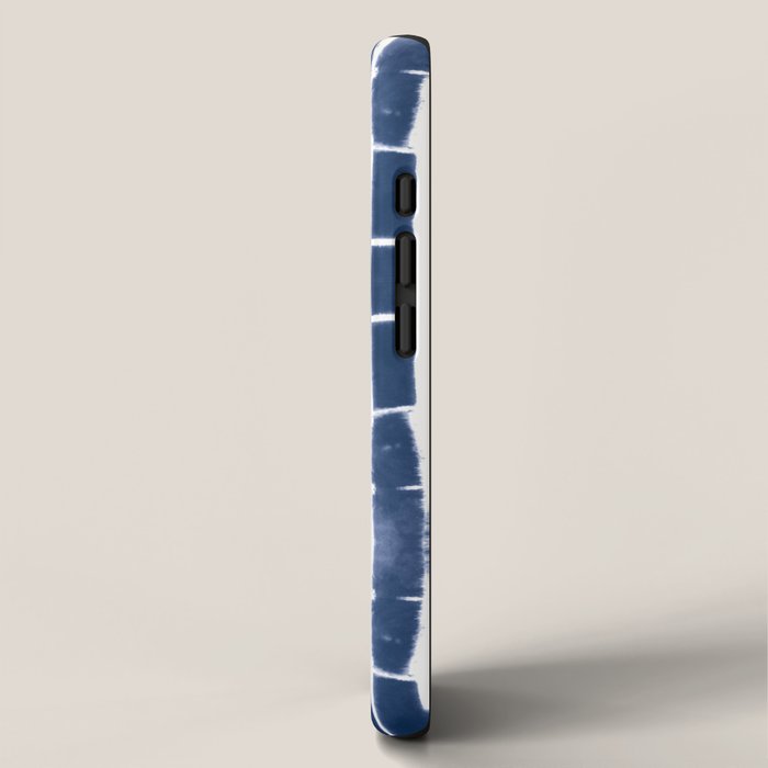 Shibori Stripes 3 Indigo Blue iPhone Case Gallery Image 2