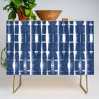 Shibori Stripes 3 Indigo Blue Credenza Gallery Image 1