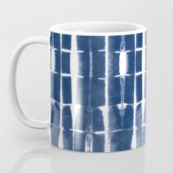 Shibori Stripes 3 Indigo Blue Coffee Mug Gallery Image 3