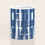 Shibori Stripes 3 Indigo Blue Coffee Mug Gallery Image 4