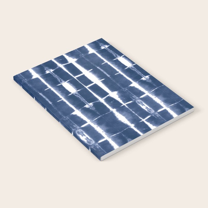Shibori Stripes 3 Indigo Blue Notebook Gallery Image 1