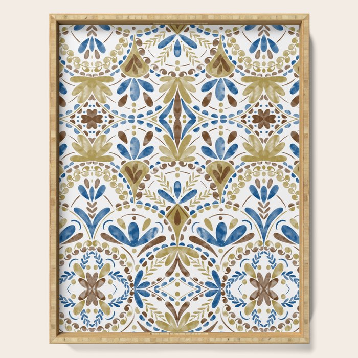 Whimsical Botanical Tile Serving Tray Gallery Image 1