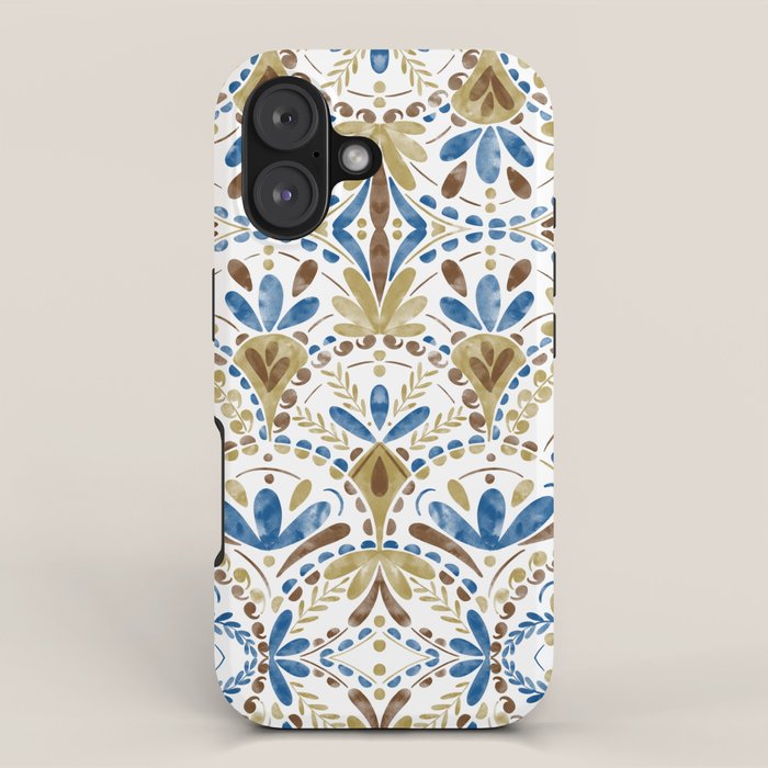 Whimsical Botanical Tile iPhone Case Gallery Image 1