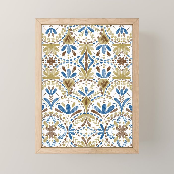 Whimsical Botanical Tile Mini Art Print Gallery Image 1