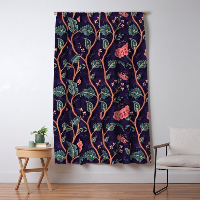 Indienne Vine - Deep Coral  Window Curtain Gallery Image 5