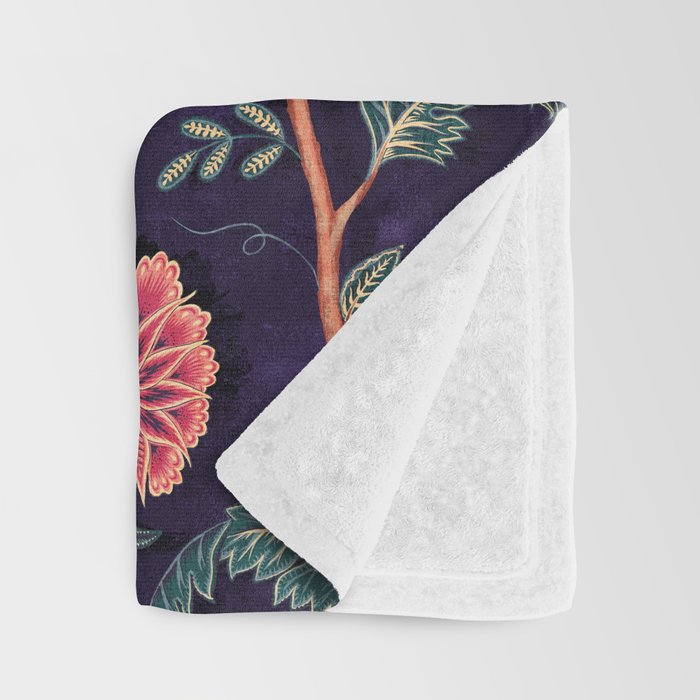 Indienne Vine - Deep Coral  Throw Blanket Gallery Image 3