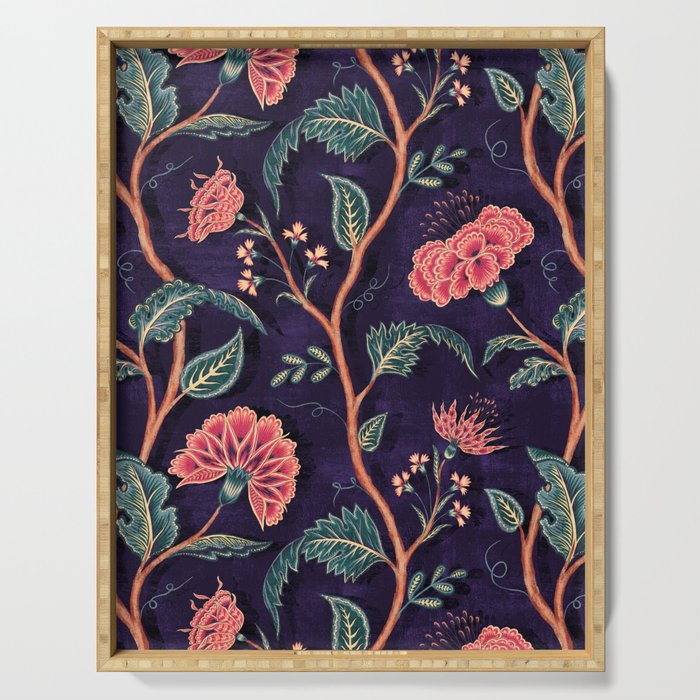 Indienne Vine - Deep Coral  Serving Tray Gallery Image 1