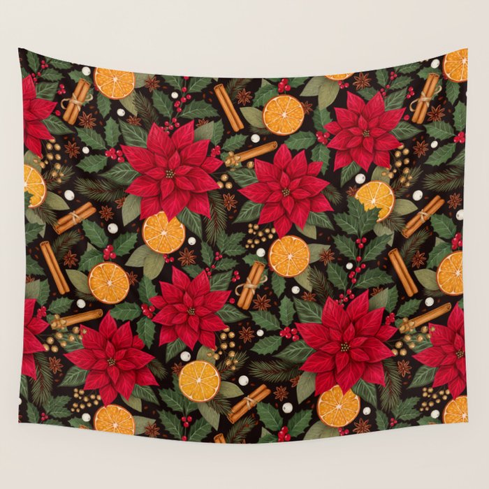 Christmas Stars and Spices Wall Tapestry Gallery Image 4