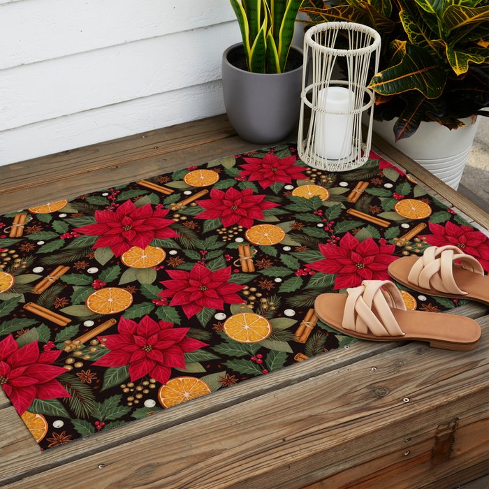 Christmas Stars and Spices Outdoor Rug Gallery Image 2