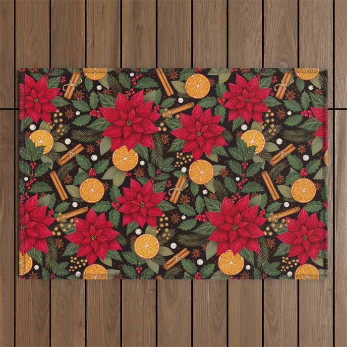 Christmas Stars and Spices Outdoor Rug Gallery Image 1