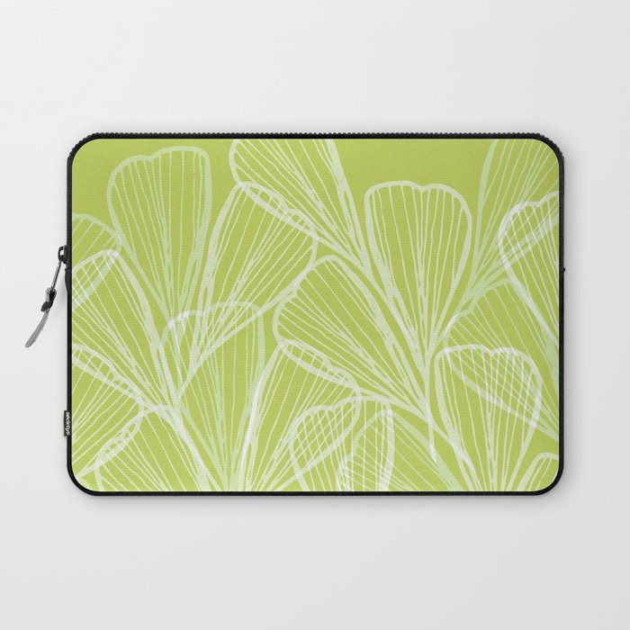 Minimal Modern Green Tropical Abstract Laptop Sleeve Gallery Image 1
