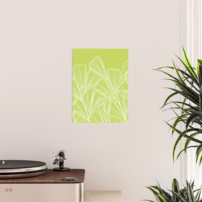 Minimal Modern Green Tropical Abstract Poster Gallery Image 2