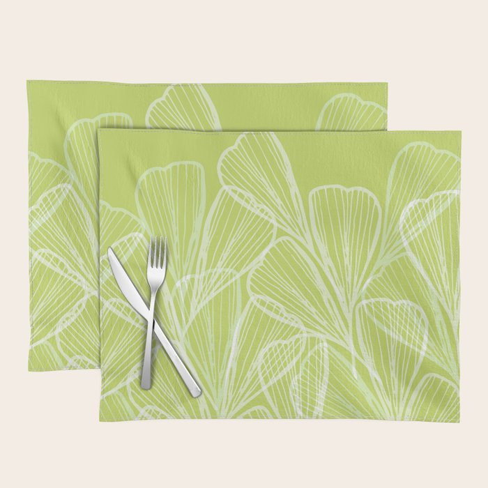 Minimal Modern Green Tropical Abstract Placemat Gallery Image 1
