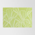 Minimal Modern Green Tropical Abstract Rug Gallery Image 2