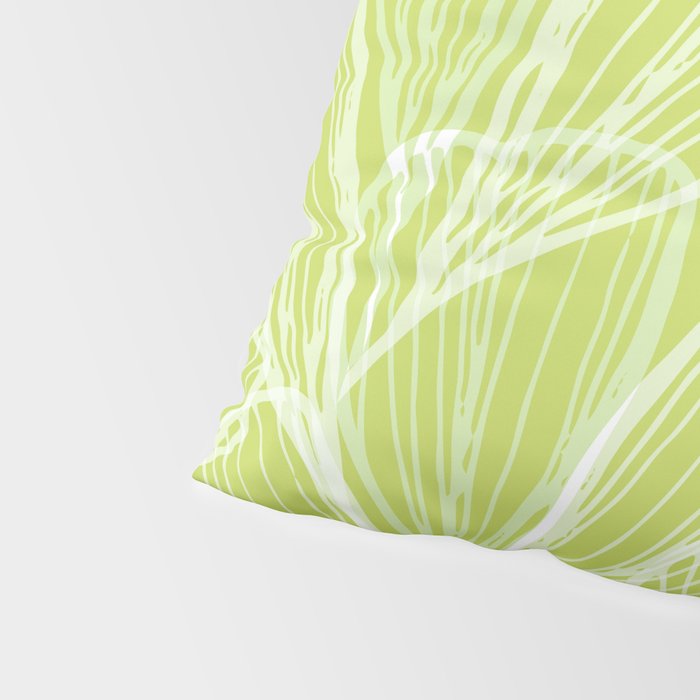 Minimal Modern Green Tropical Abstract Pillow Sham Gallery Image 4