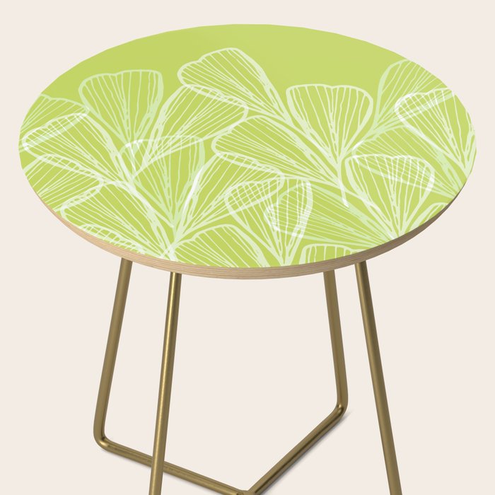 Minimal Modern Green Tropical Abstract Side Table Gallery Image 2