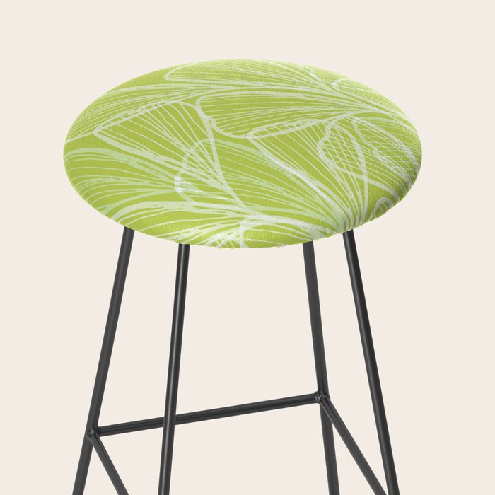 Minimal Modern Green Tropical Abstract Stool Gallery Image 2