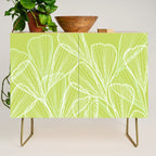 Minimal Modern Green Tropical Abstract Credenza Gallery Image 1