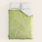 Minimal Modern Green Tropical Abstract Comforter Gallery Image 6