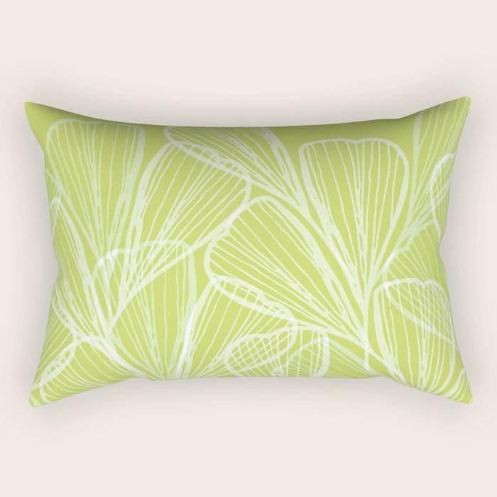Minimal Modern Green Tropical Abstract Rectangular Pillow Gallery Image 2