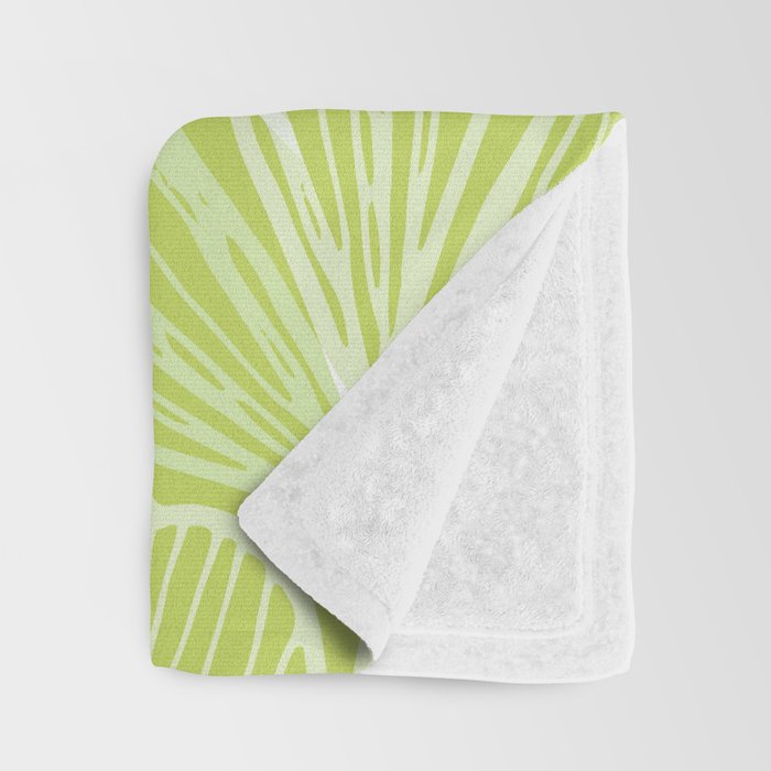 Minimal Modern Green Tropical Abstract Throw Blanket Gallery Image 3