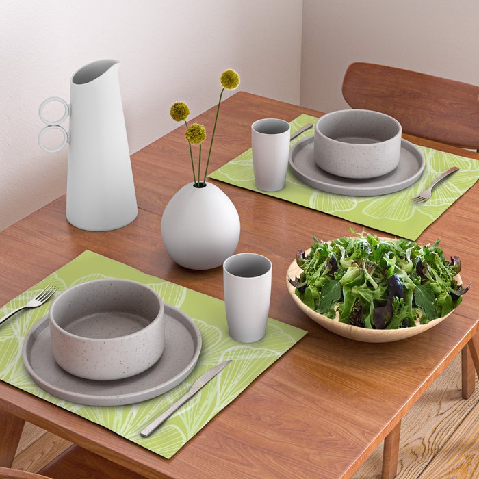 Minimal Modern Green Tropical Abstract Placemat Gallery Image 2