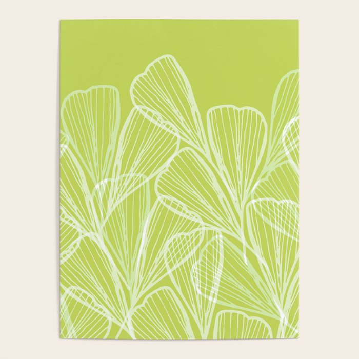 Minimal Modern Green Tropical Abstract Poster Gallery Image 1