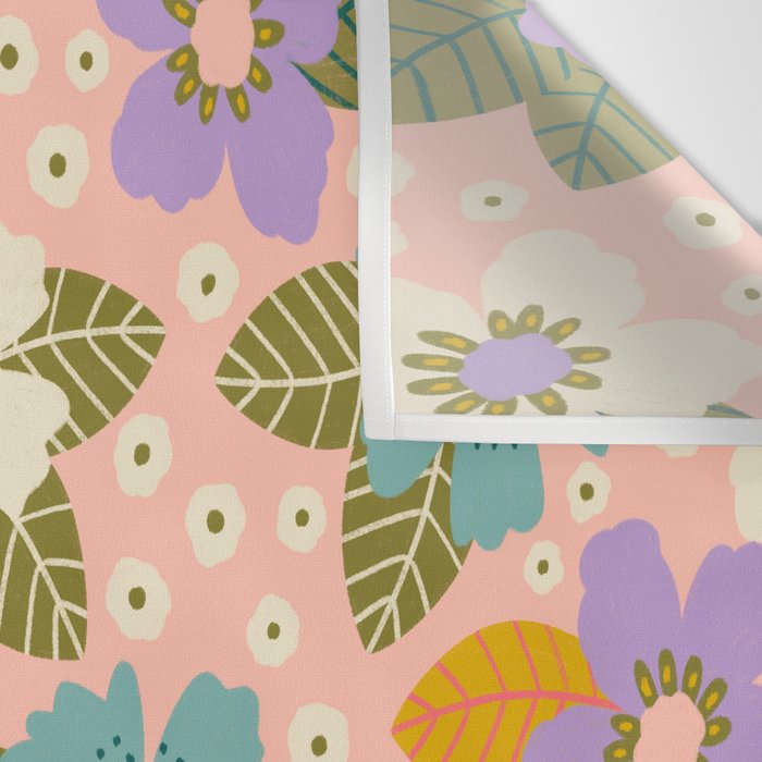 Joyful Bloom - Peach Wall Tapestry Gallery Image 3