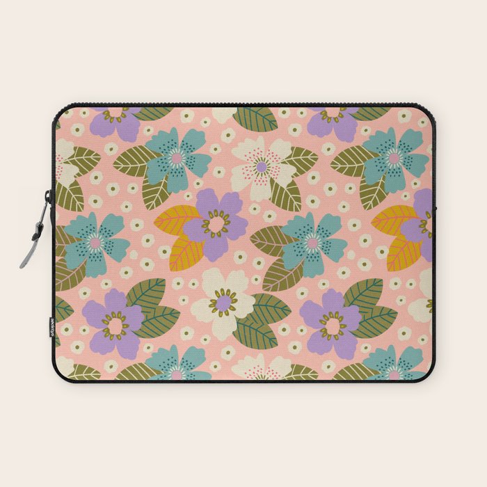 Joyful Bloom - Peach Laptop Sleeve Gallery Image 1