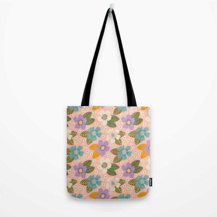 Joyful Bloom - Peach Tote Bag Gallery Image 2