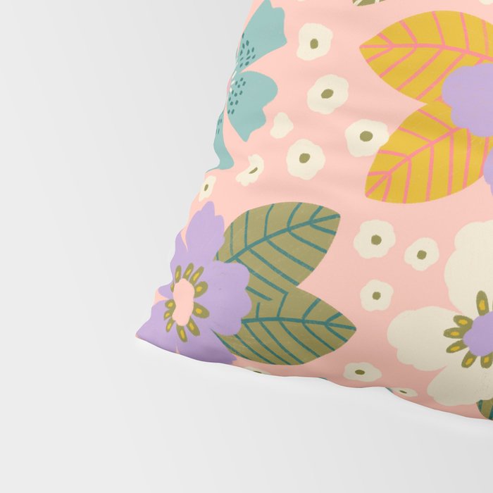 Joyful Bloom - Peach Pillow Sham Gallery Image 4
