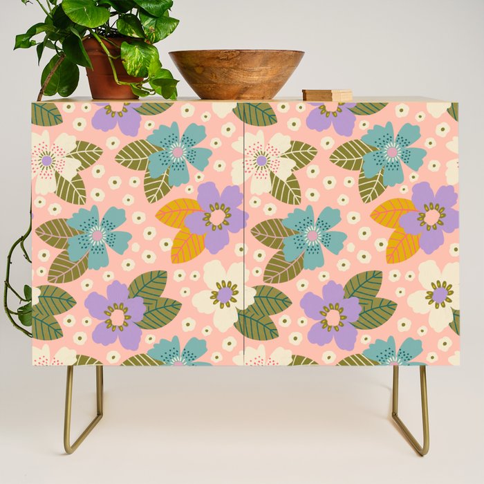 Joyful Bloom - Peach Credenza Gallery Image 1