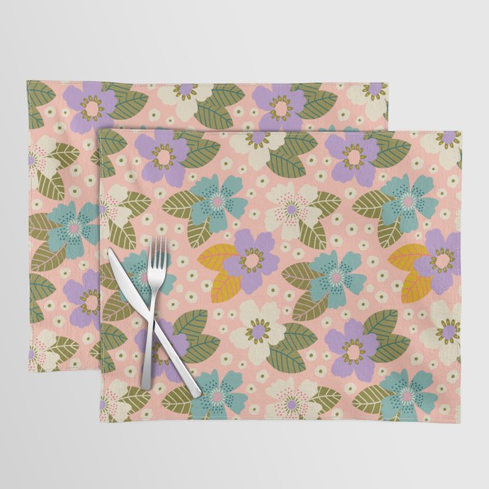 Joyful Bloom - Peach Placemat Gallery Image 1
