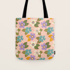 Joyful Bloom - Peach Tote Bag Gallery Image 1