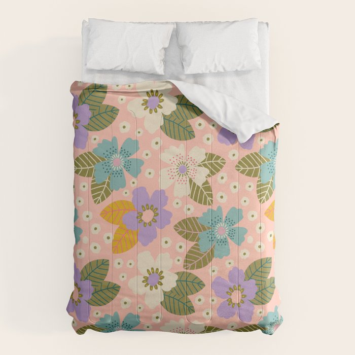 Joyful Bloom - Peach Comforter Gallery Image 1