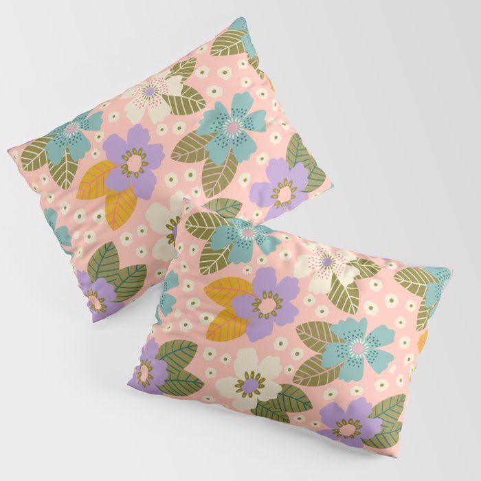 Joyful Bloom - Peach Pillow Sham Gallery Image 3