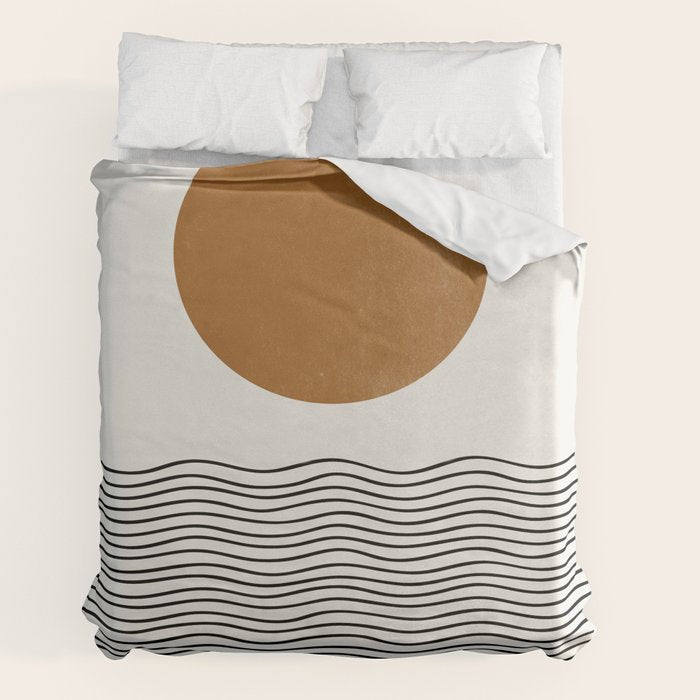 Abstract Landscape, Gold Sun Duvet Cover Gallery Image 7