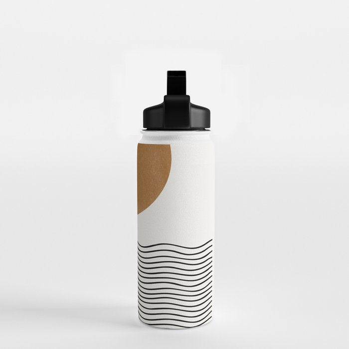 Abstract Landscape, Gold Sun Water Bottle Gallery Image 2