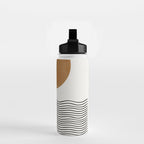 Abstract Landscape, Gold Sun Water Bottle Gallery Image 2
