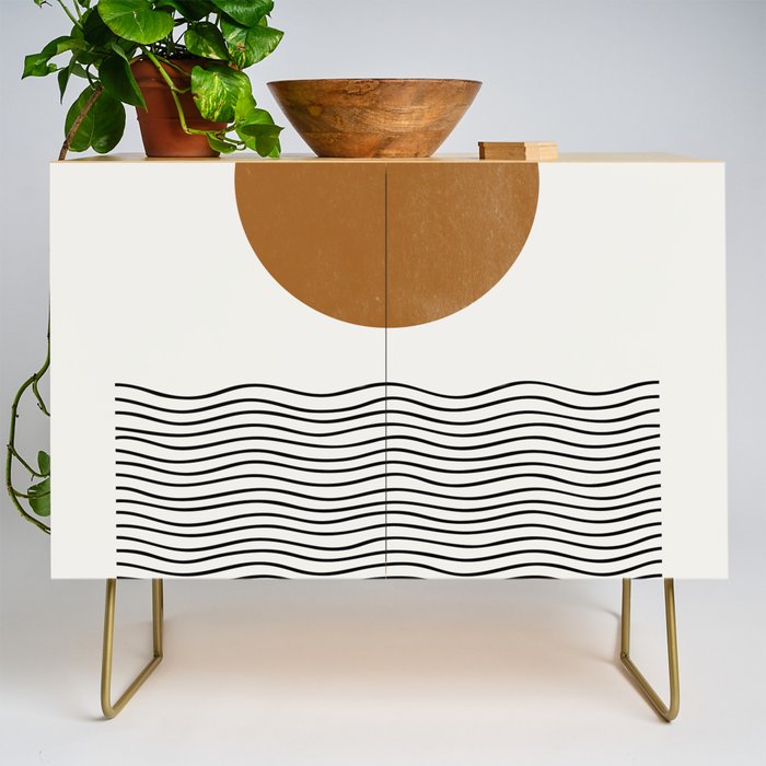 Abstract Landscape, Gold Sun Credenza Gallery Image 1
