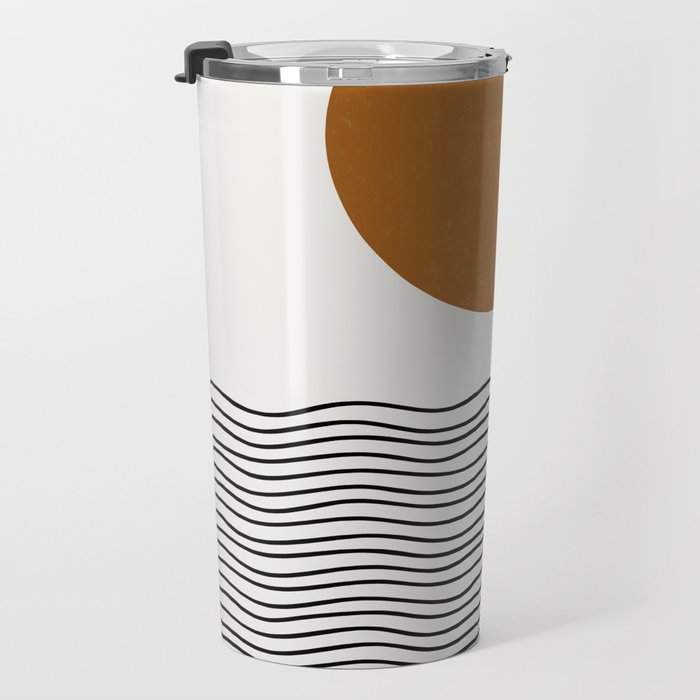 Abstract Landscape, Gold Sun Travel Mug Gallery Image 3