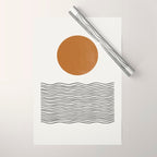 Abstract Landscape, Gold Sun Wrapping Paper Gallery Image 1