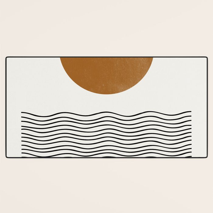 Abstract Landscape, Gold Sun Desk Mat Gallery Image 3