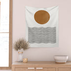 Abstract Landscape, Gold Sun Wall Tapestry Gallery Image 2