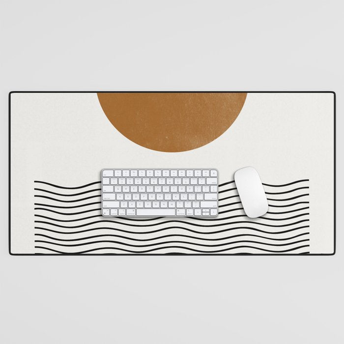 Abstract Landscape, Gold Sun Desk Mat Gallery Image 1