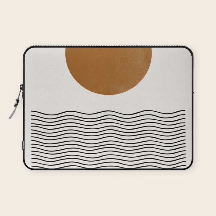 Abstract Landscape, Gold Sun Laptop Sleeve Gallery Image 1