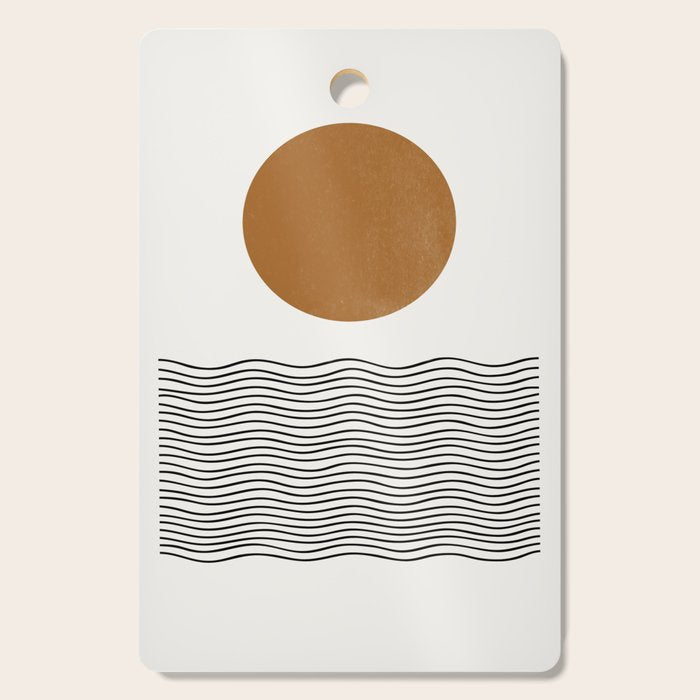 Abstract Landscape, Gold Sun Cutting Board Gallery Image 1